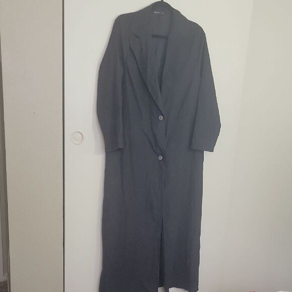 Charcoal Maxi Blazer Jacket - Picture 1 of 4